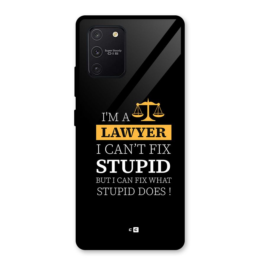 Fix Stupid Case Glass Back Case for Galaxy S10 Lite