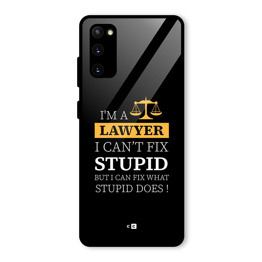 Fix Stupid Case Glass Back Case for Galaxy S20 FE 5G