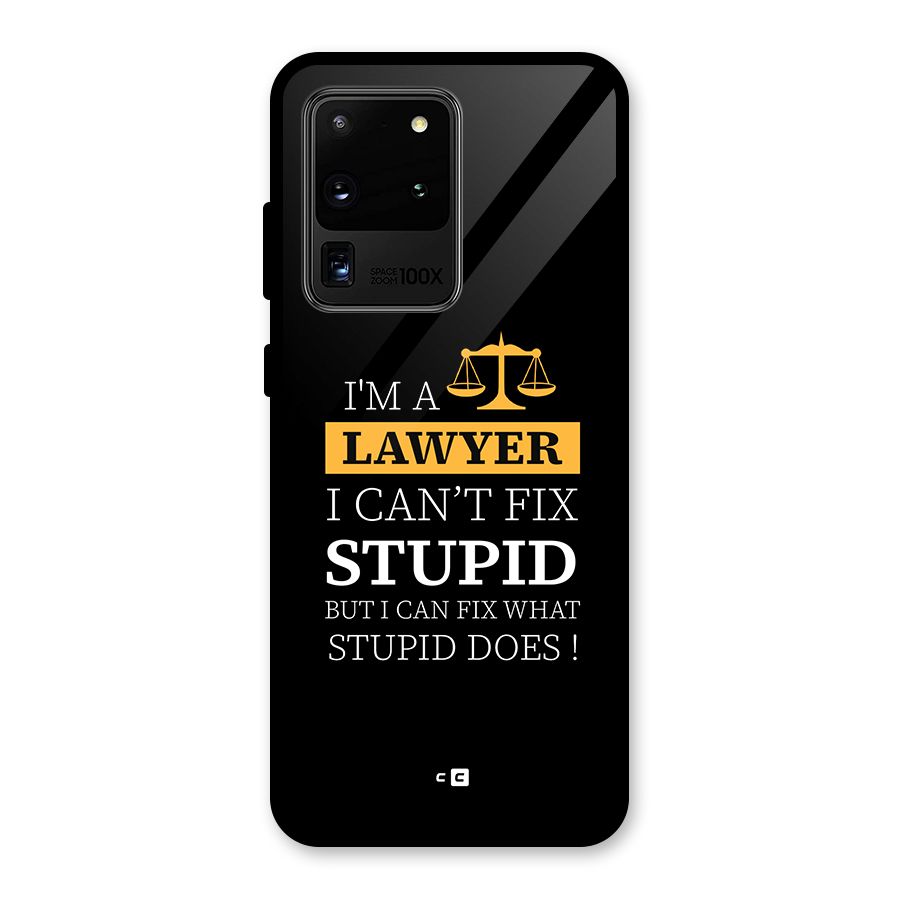 Fix Stupid Case Glass Back Case for Galaxy S20 Ultra