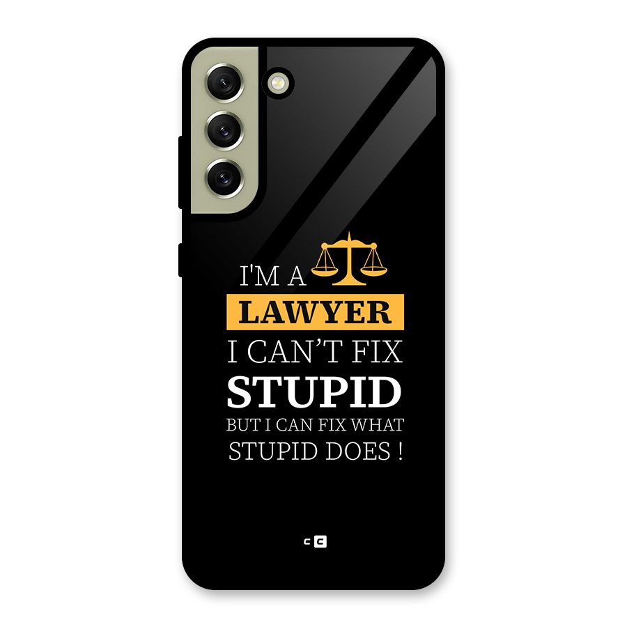 Fix Stupid Case Glass Back Case for Galaxy S21 FE 5G