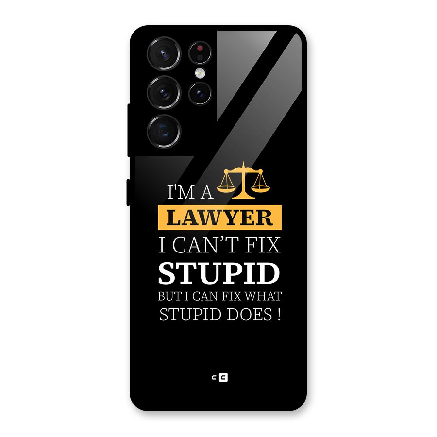 Fix Stupid Case Glass Back Case for Galaxy S21 Ultra 5G