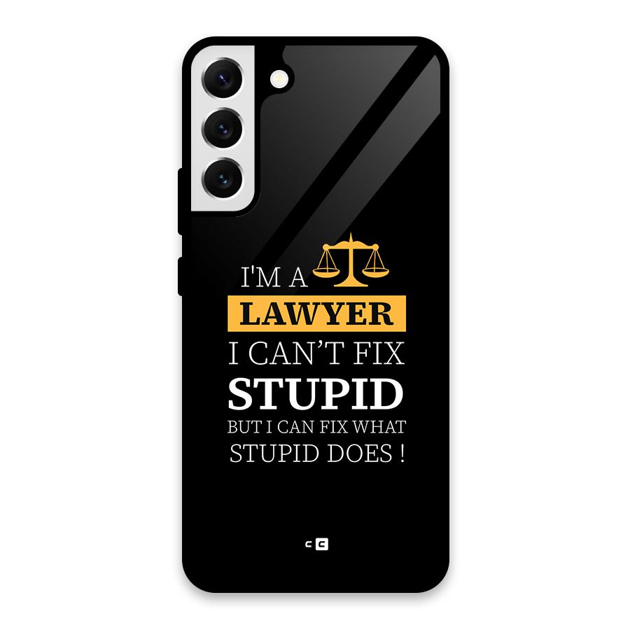 Fix Stupid Case Glass Back Case for Galaxy S22 Plus 5G