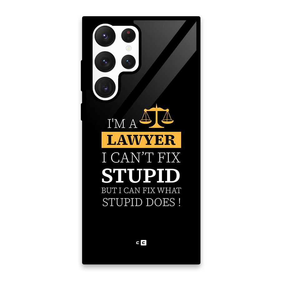 Fix Stupid Case Glass Back Case for Galaxy S22 Ultra 5G