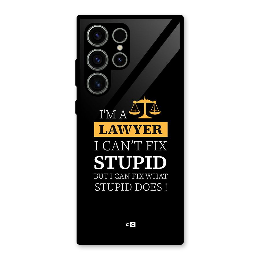 Fix Stupid Case Glass Back Case for Galaxy S23 Ultra