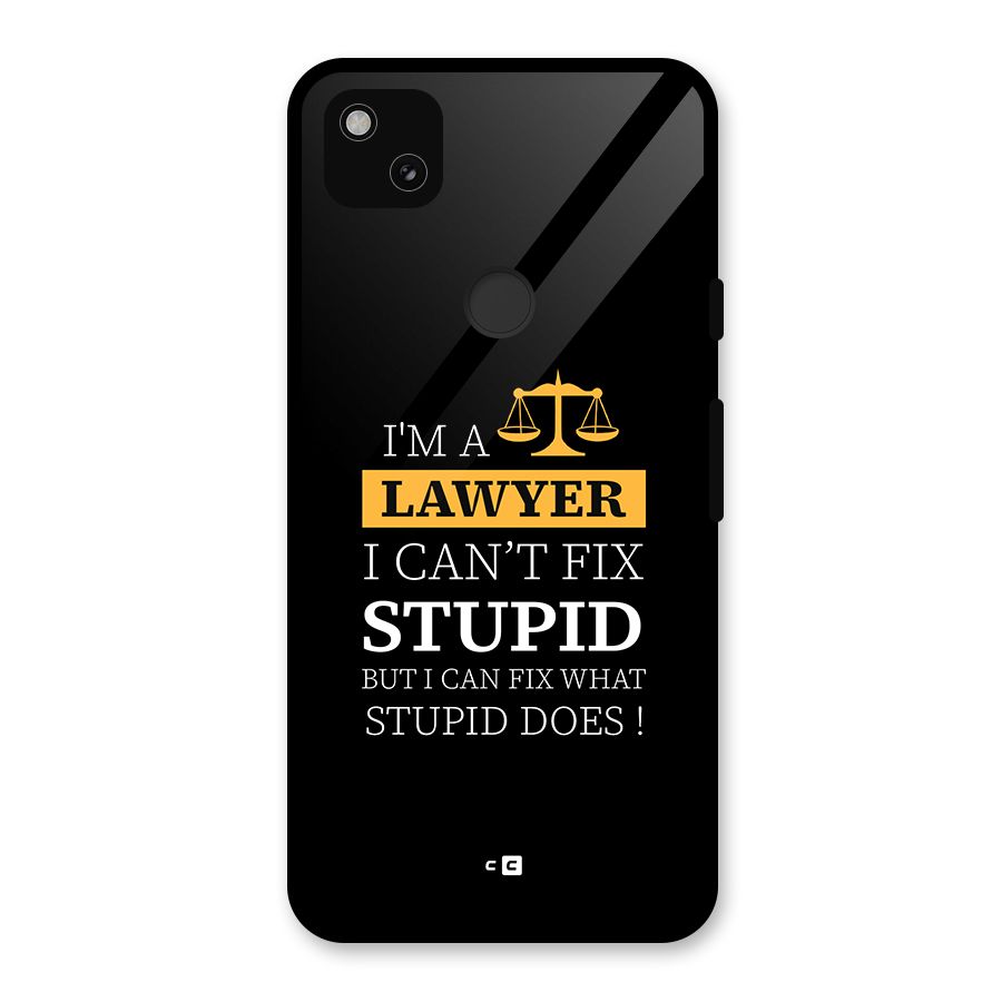 Fix Stupid Case Glass Back Case for Google Pixel 4a