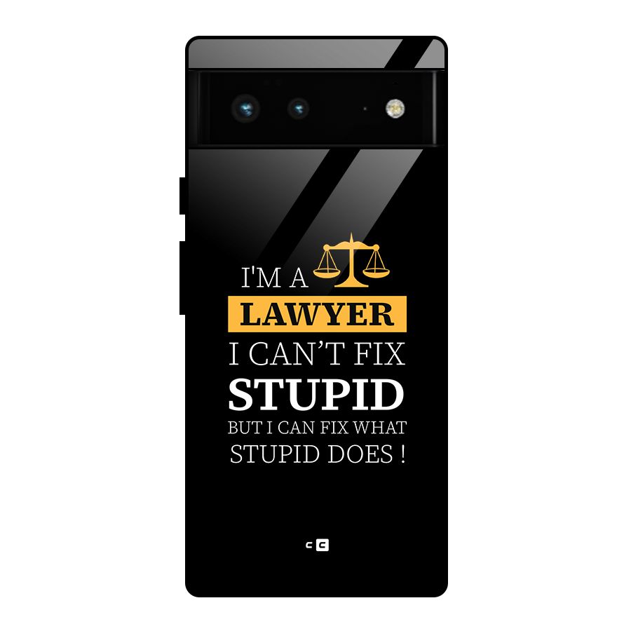 Fix Stupid Case Glass Back Case for Google Pixel 6