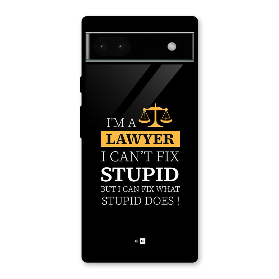Fix Stupid Case Glass Back Case for Google Pixel 6a