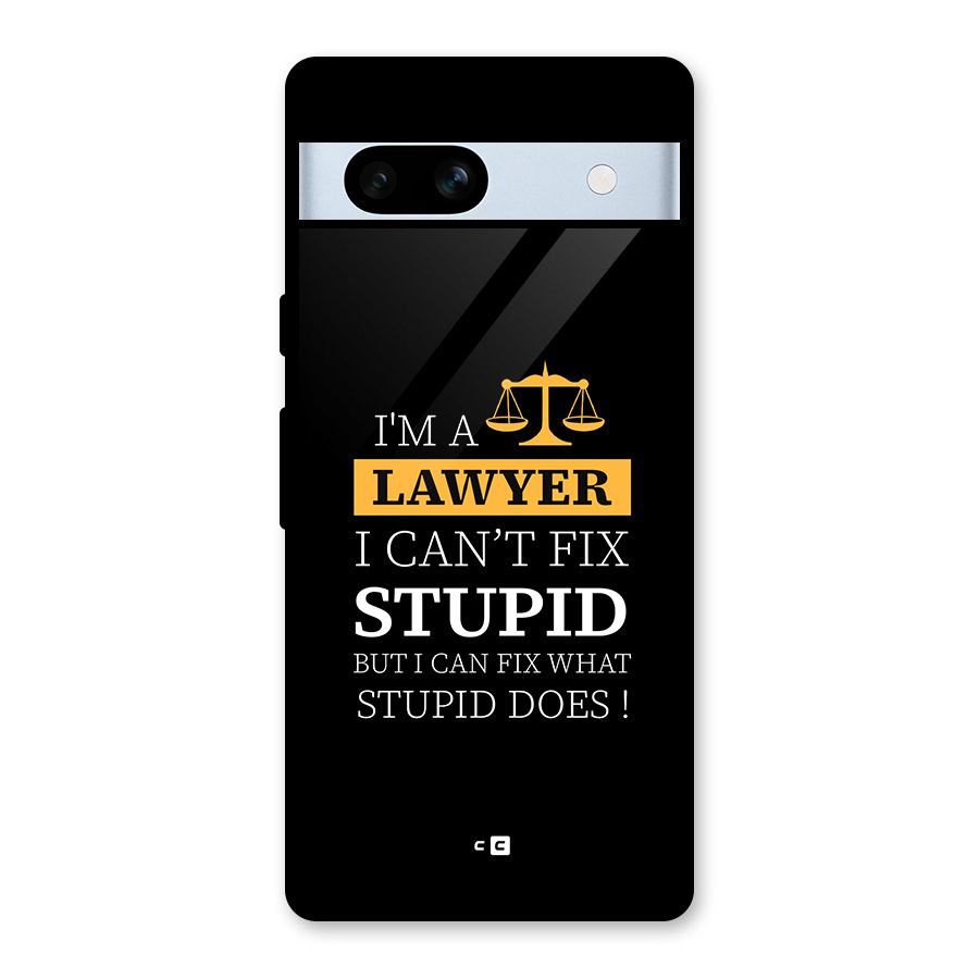 Fix Stupid Case Glass Back Case for Google Pixel 7a