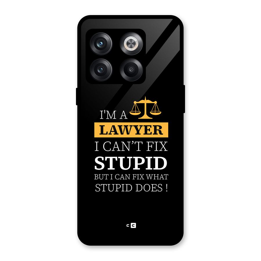 Fix Stupid Case Glass Back Case for OnePlus 10T