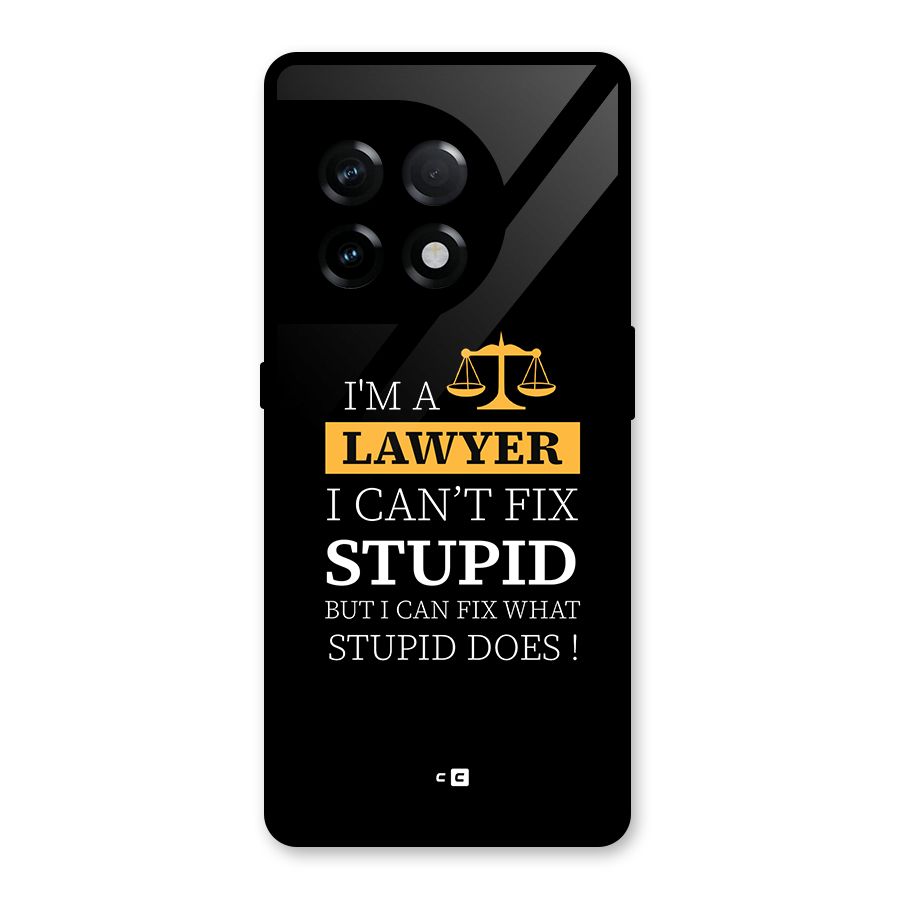 Fix Stupid Case Glass Back Case for OnePlus 11R