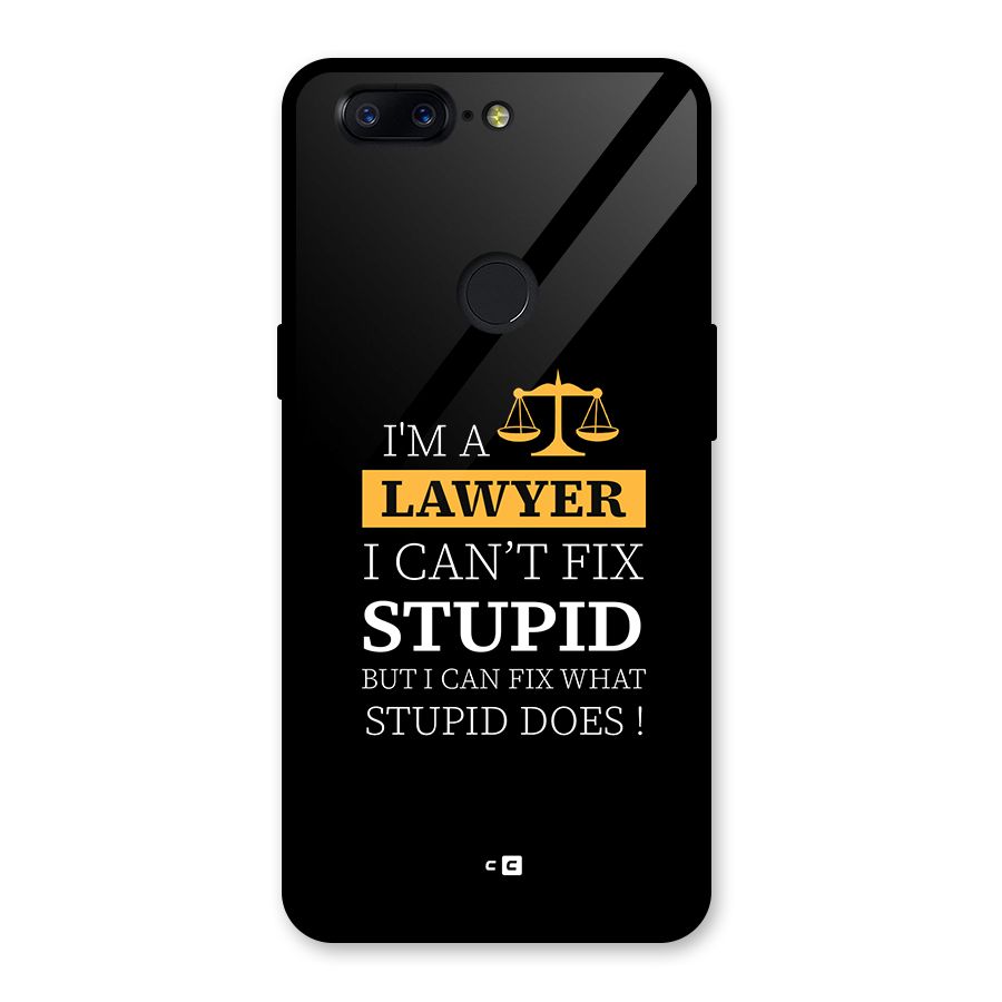 Fix Stupid Case Glass Back Case for OnePlus 5T