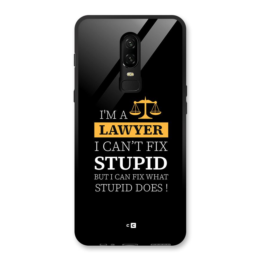 Fix Stupid Case Glass Back Case for OnePlus 6