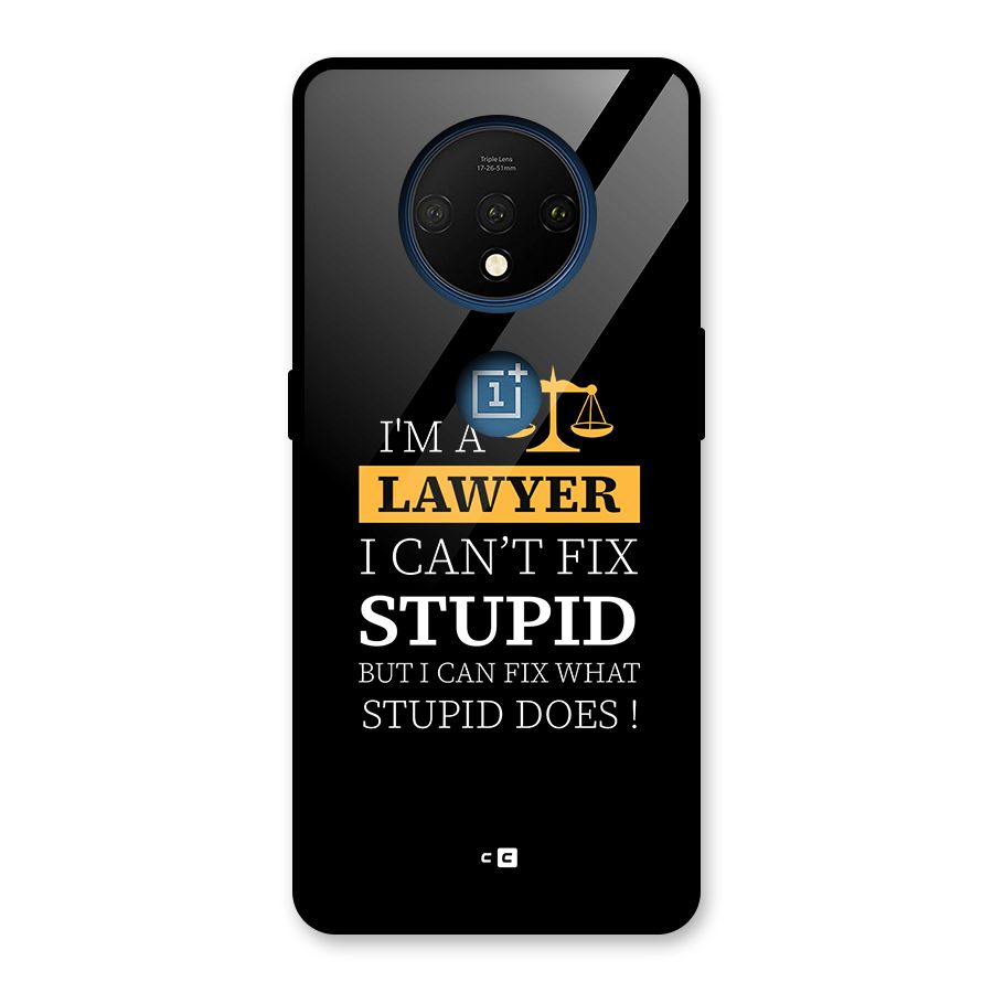 Fix Stupid Case Glass Back Case for OnePlus 7T