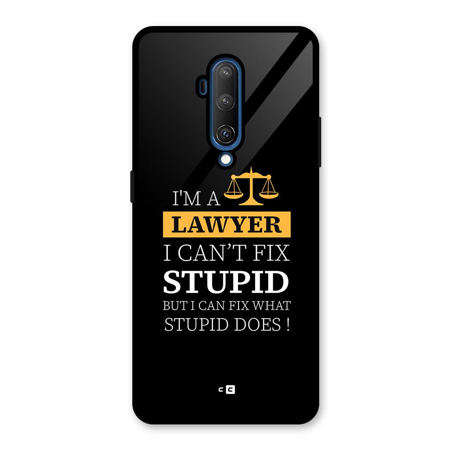 Fix Stupid Case Glass Back Case for OnePlus 7T Pro