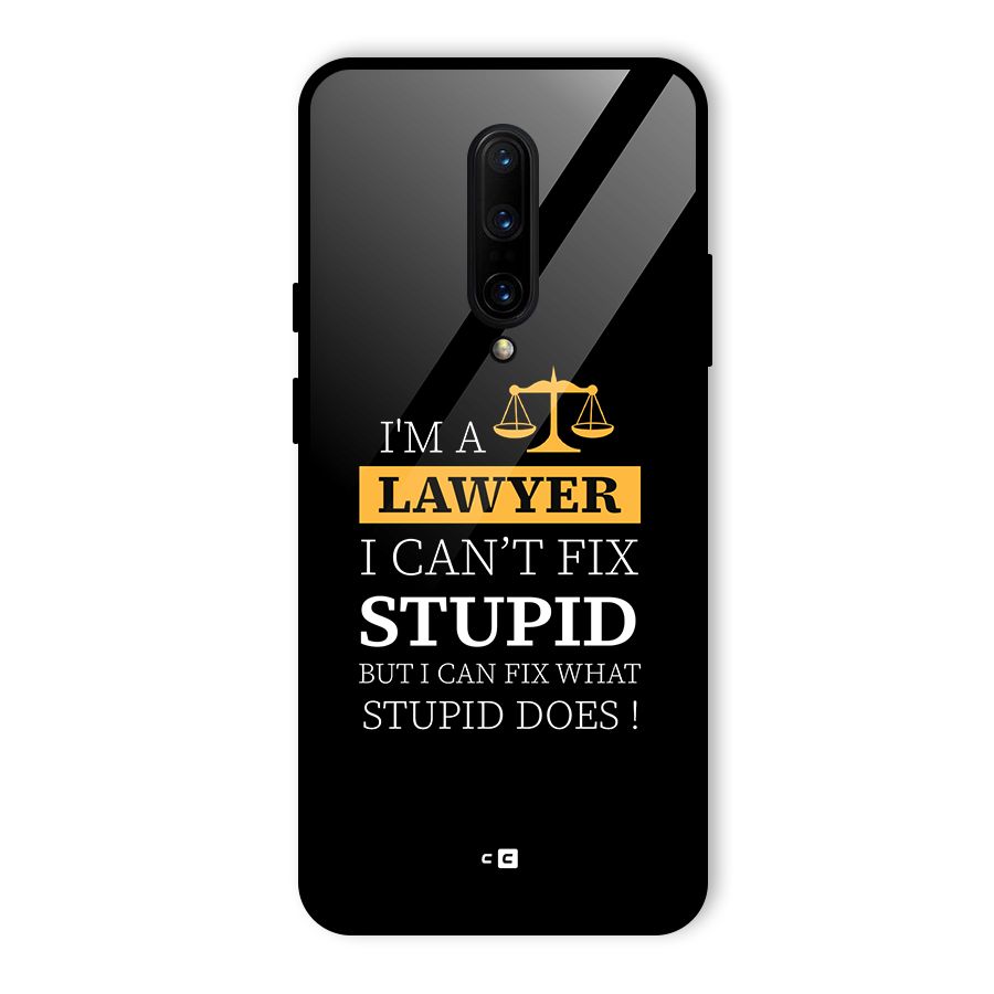 Fix Stupid Case Glass Back Case for OnePlus 7 Pro
