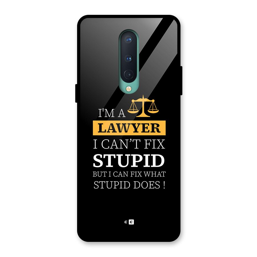 Fix Stupid Case Glass Back Case for OnePlus 8