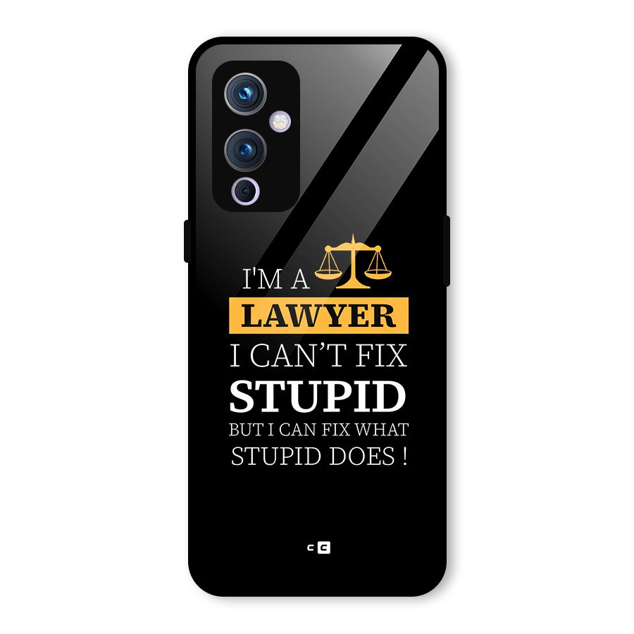 Fix Stupid Case Glass Back Case for OnePlus 9