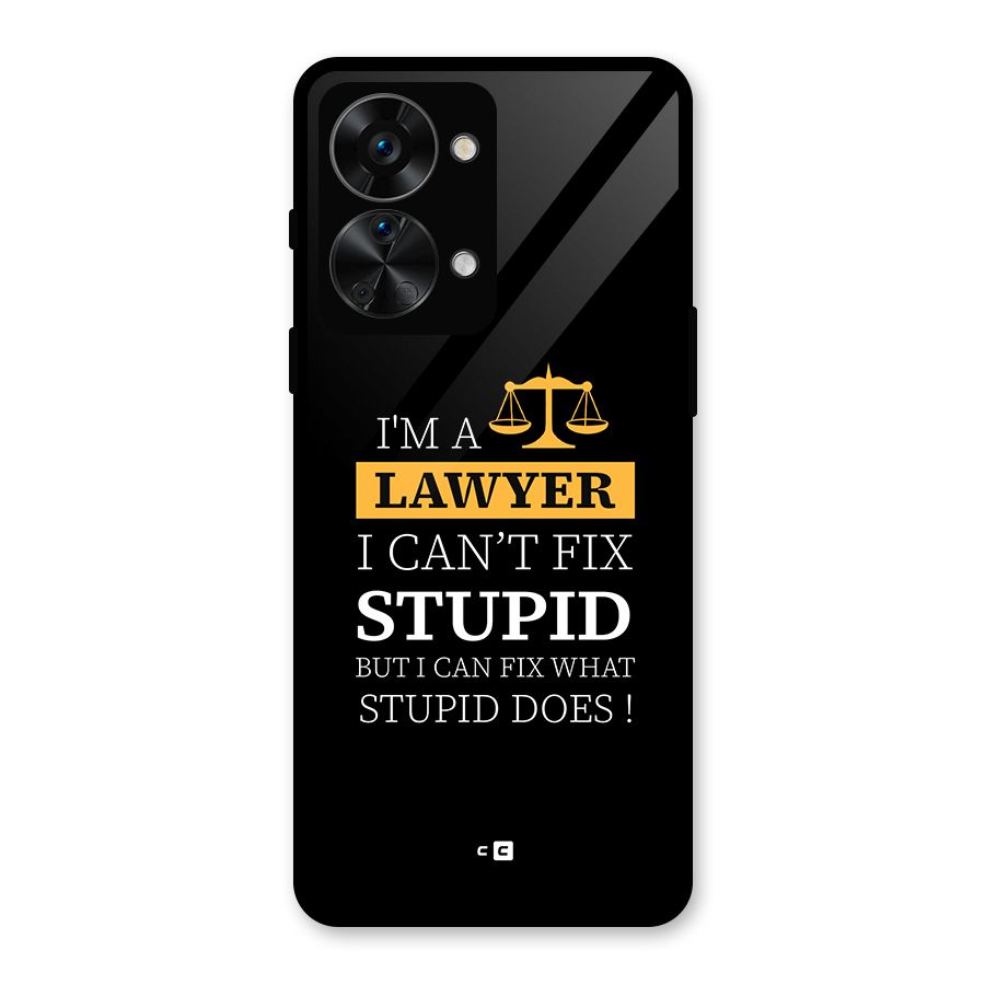 Fix Stupid Case Glass Back Case for OnePlus Nord 2T