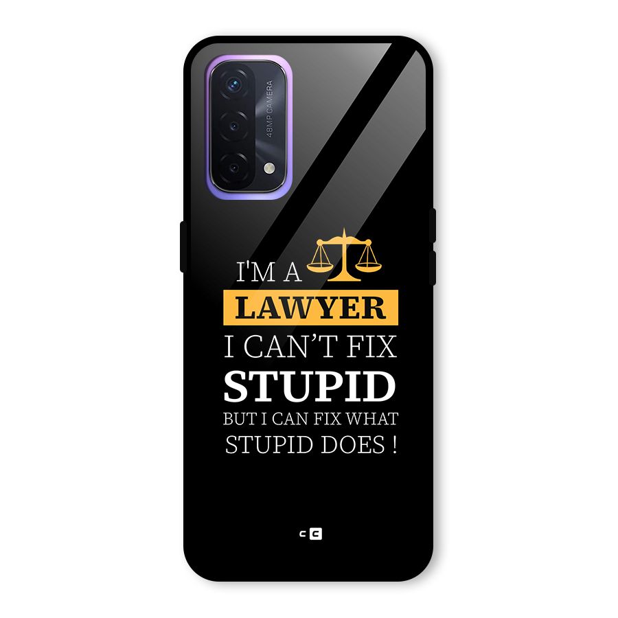 Fix Stupid Case Glass Back Case for Oppo A74 5G