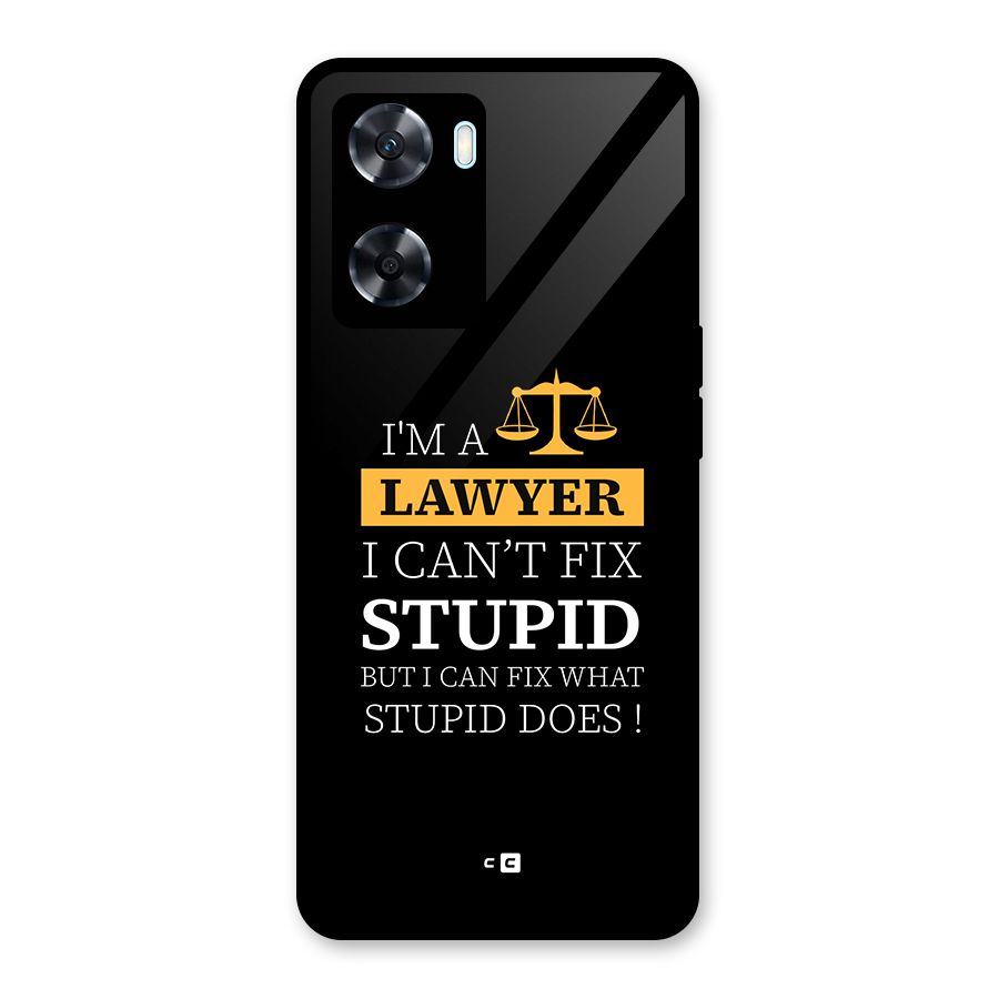 Fix Stupid Case Glass Back Case for Oppo A77