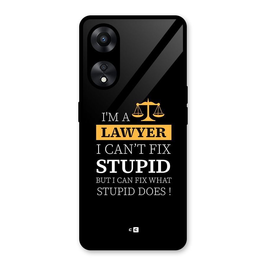 Fix Stupid Case Glass Back Case for Oppo A78