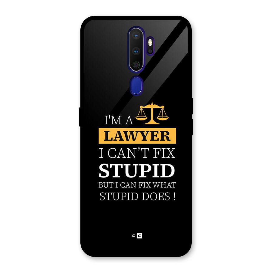 Fix Stupid Case Glass Back Case for Oppo A9 (2020)