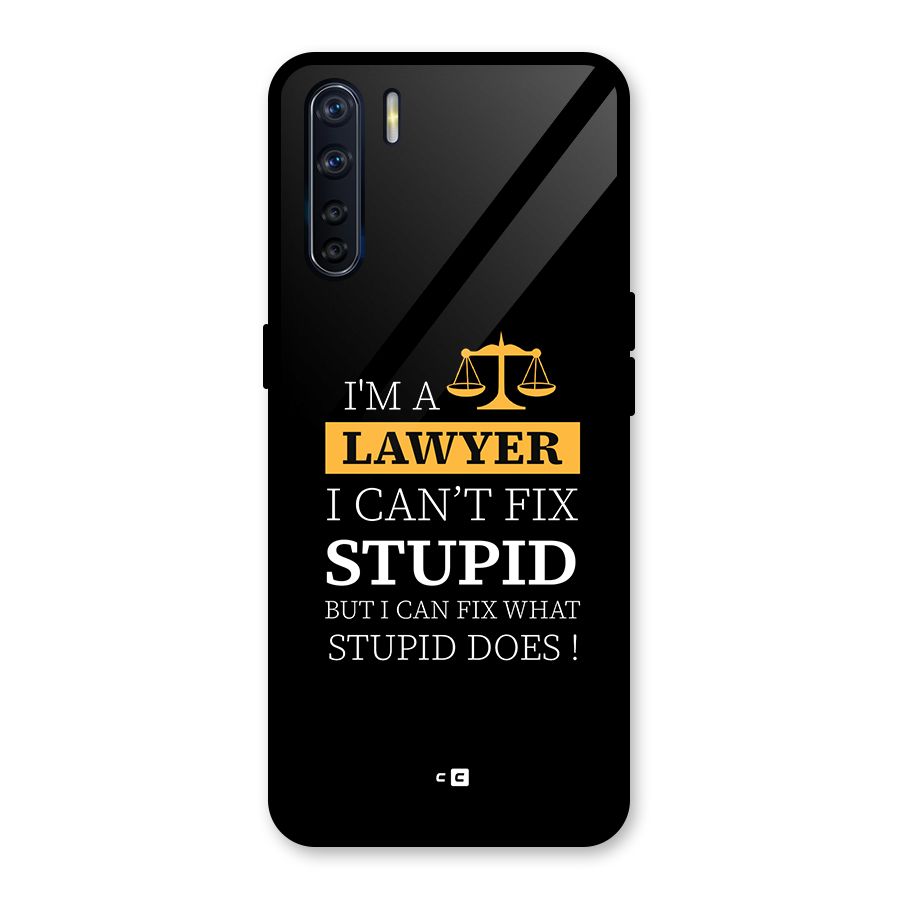 Fix Stupid Case Glass Back Case for Oppo F15