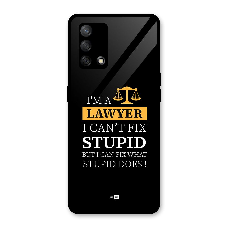 Fix Stupid Case Glass Back Case for Oppo F19s