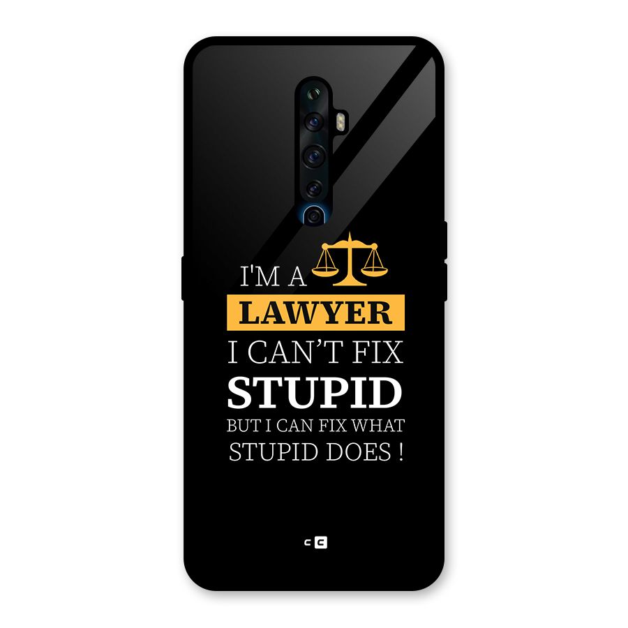 Fix Stupid Case Glass Back Case for Oppo Reno2 F