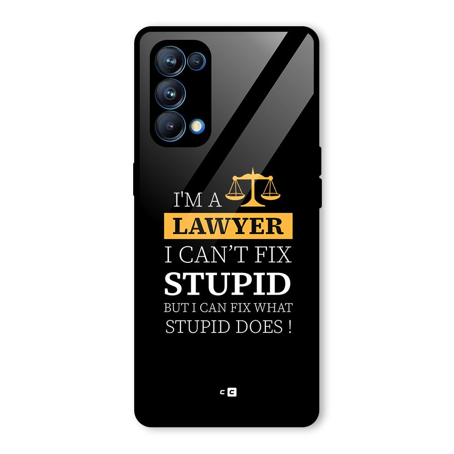 Fix Stupid Case Glass Back Case for Oppo Reno5 Pro 5G