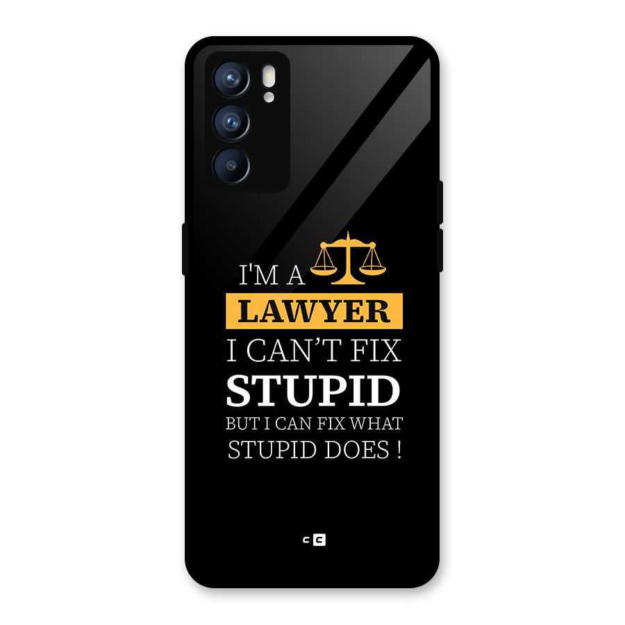 Fix Stupid Case Glass Back Case for Oppo Reno6 5G