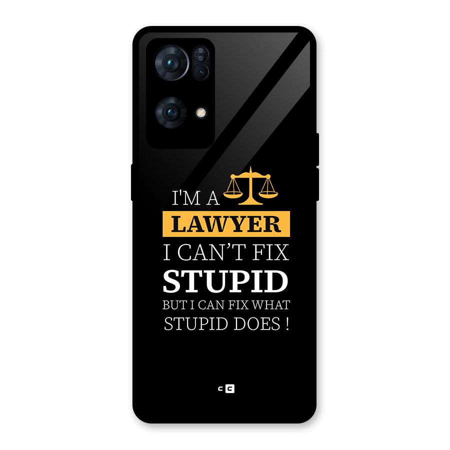 Fix Stupid Case Glass Back Case for Oppo Reno7 Pro 5G