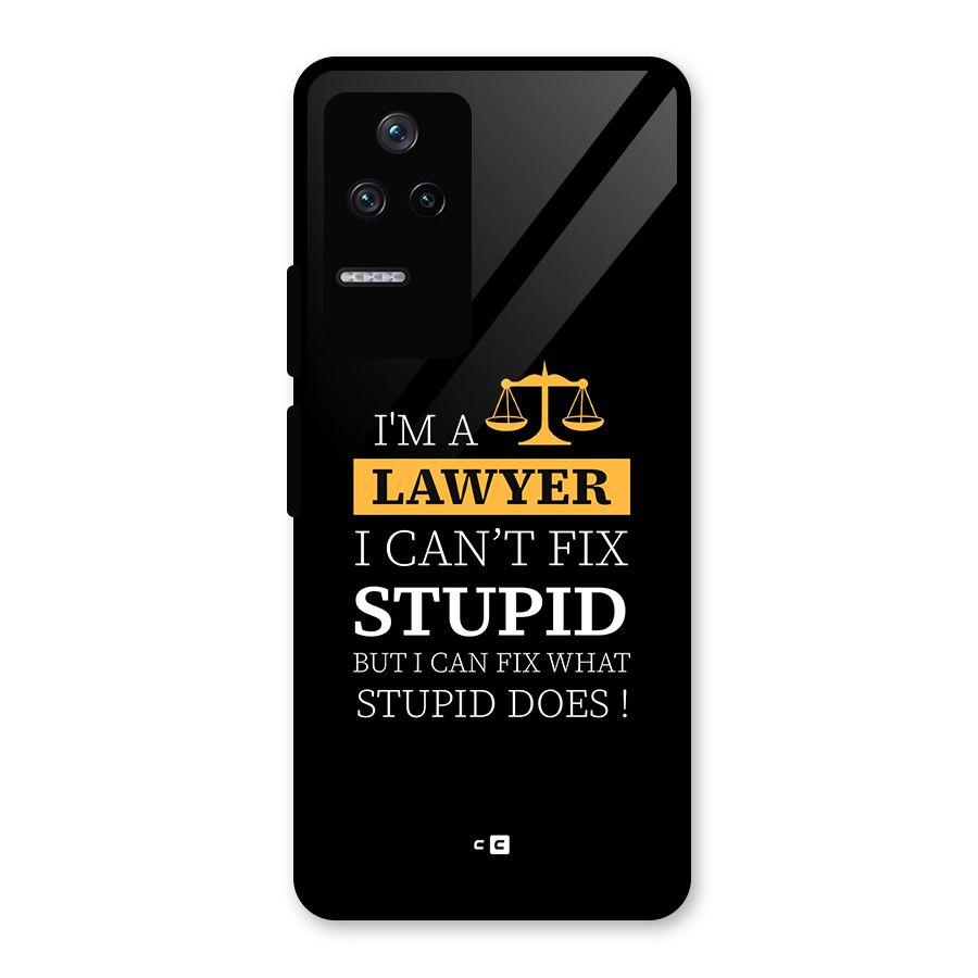 Fix Stupid Case Glass Back Case for Poco F4 5G