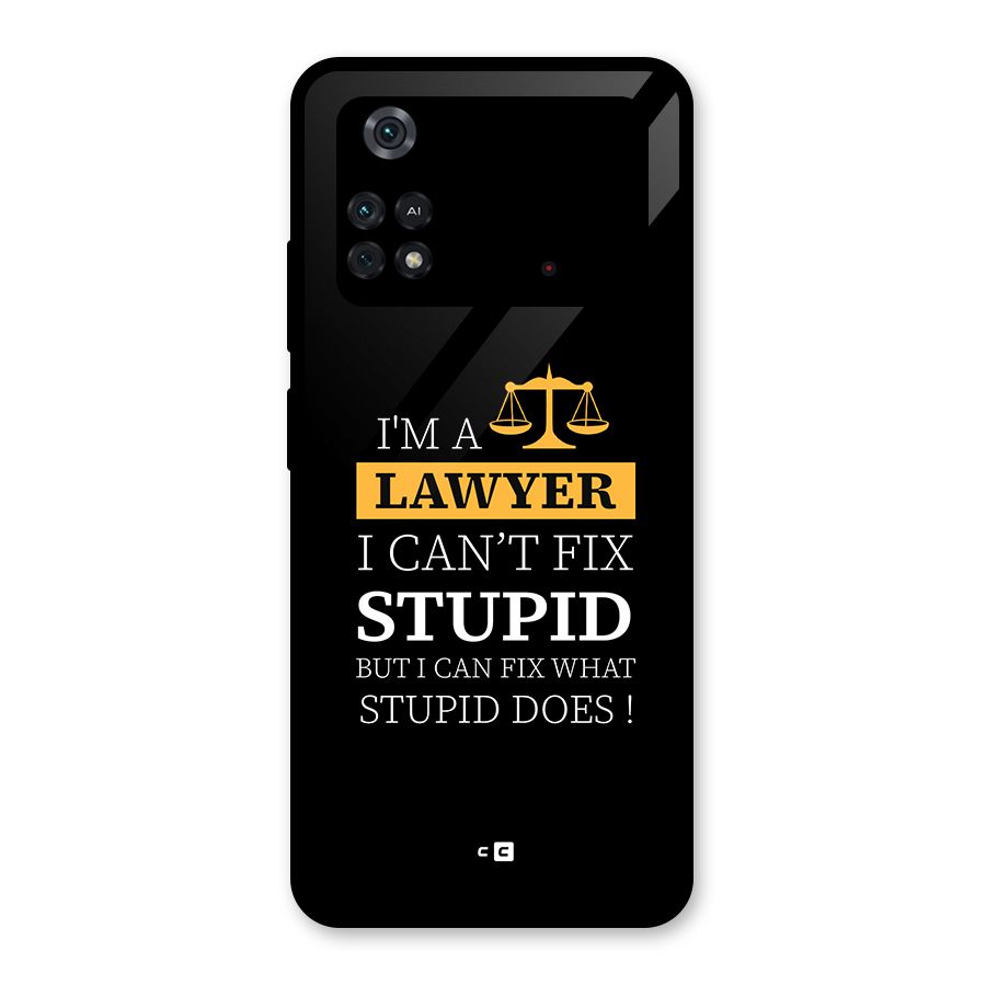 Fix Stupid Case Glass Back Case for Poco M4 Pro 4G