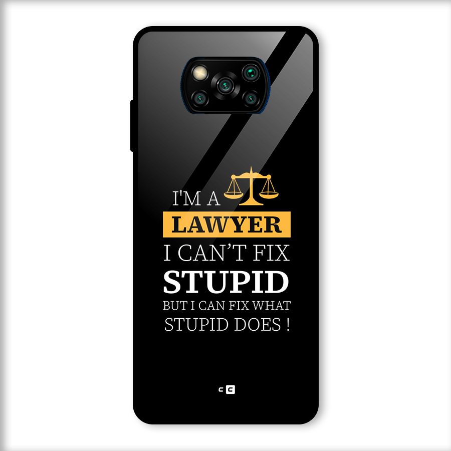 Fix Stupid Case Glass Back Case for Poco X3