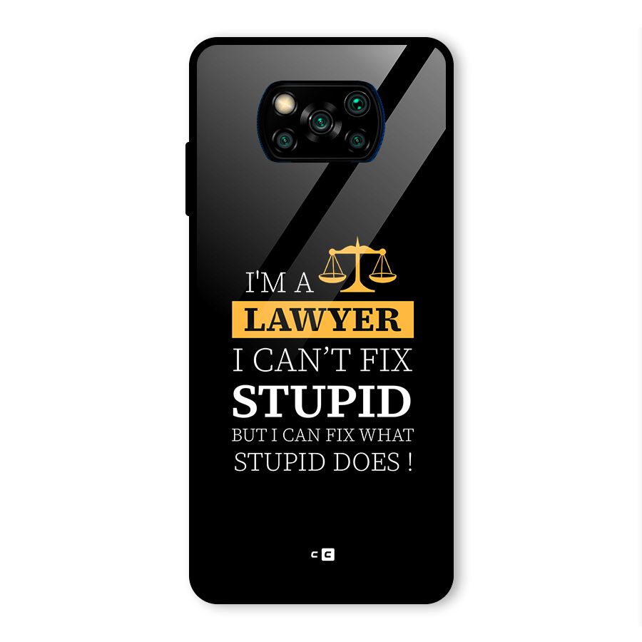 Fix Stupid Case Glass Back Case for Poco X3 Pro