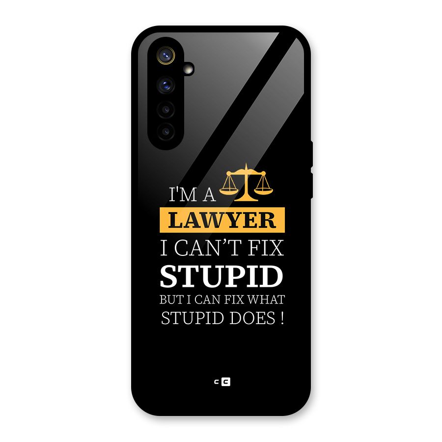 Fix Stupid Case Glass Back Case for Realme 6