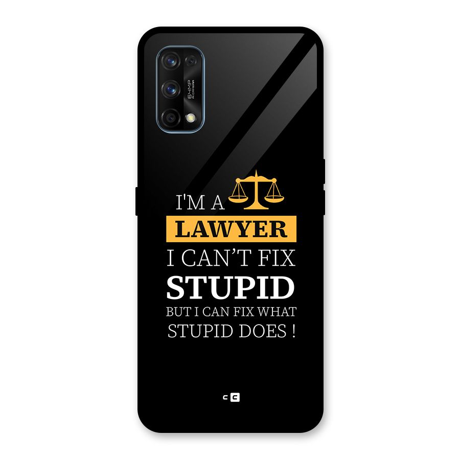 Fix Stupid Case Glass Back Case for Realme 7 Pro