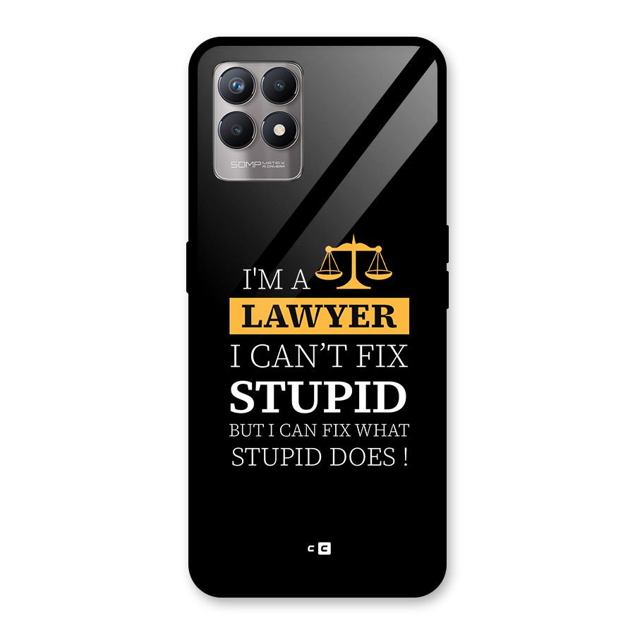 Fix Stupid Case Glass Back Case for Realme 8i