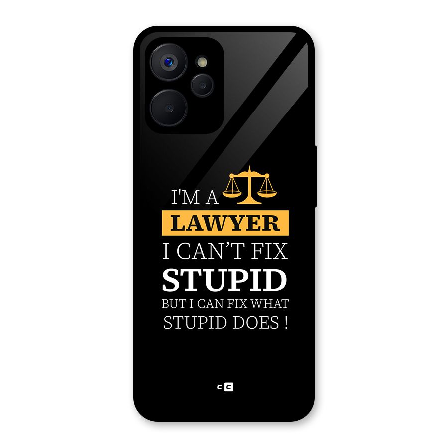 Fix Stupid Case Glass Back Case for Realme 9i 5G