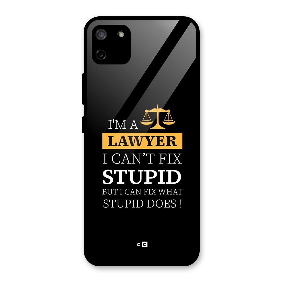 Fix Stupid Case Glass Back Case for Realme C11