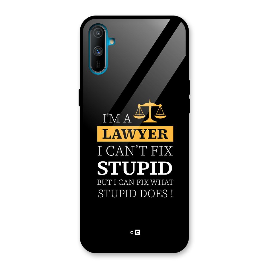 Fix Stupid Case Glass Back Case for Realme C3
