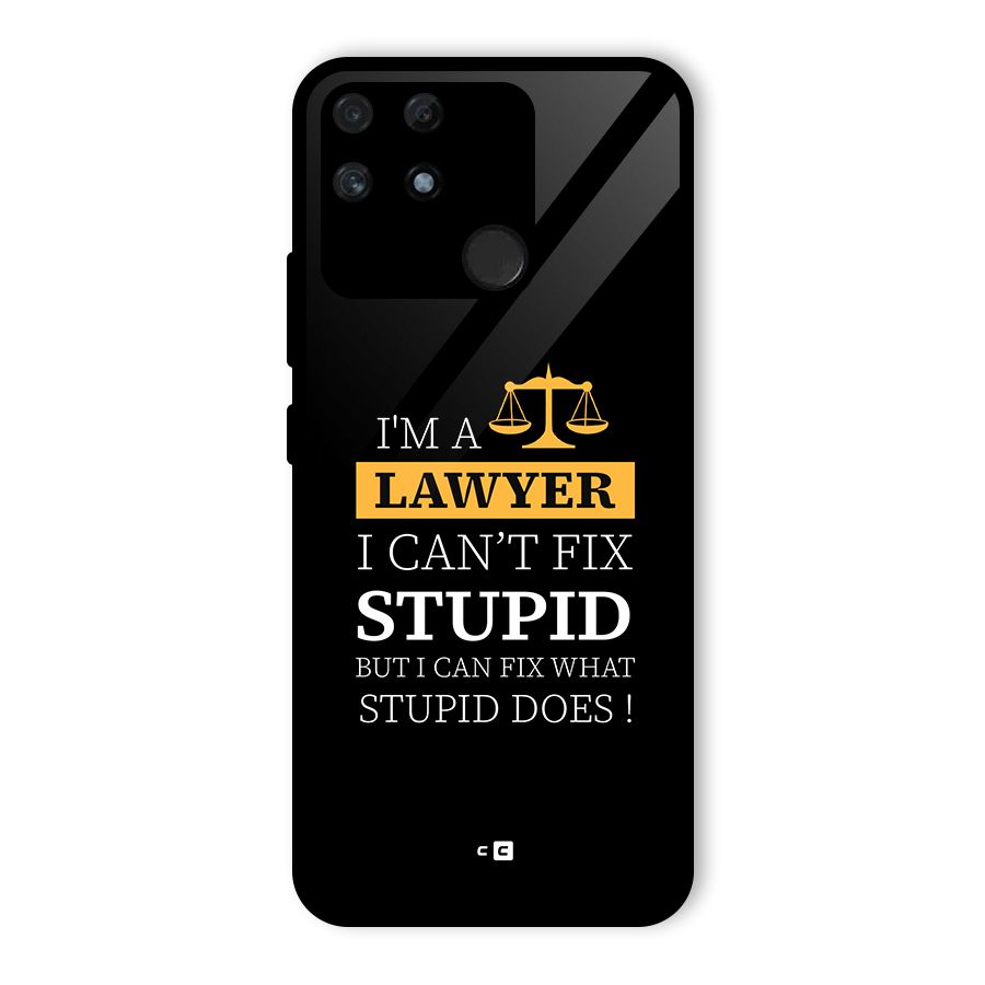 Fix Stupid Case Glass Back Case for Realme Narzo 50A