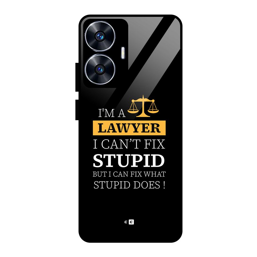 Fix Stupid Case Glass Back Case for Realme Narzo N55