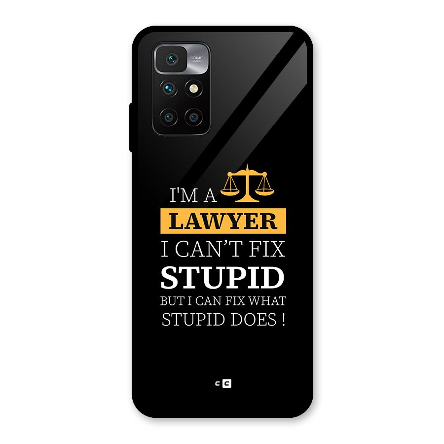 Fix Stupid Case Glass Back Case for Redmi 10 Prime