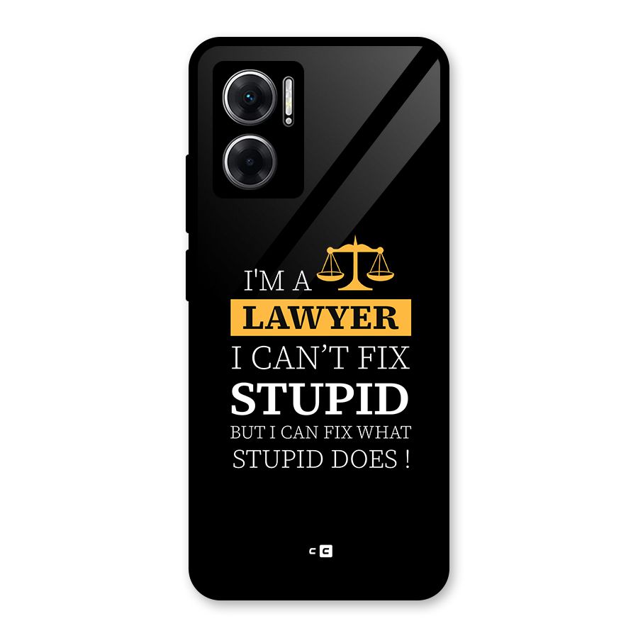 Fix Stupid Case Glass Back Case for Redmi 11 Prime 5G