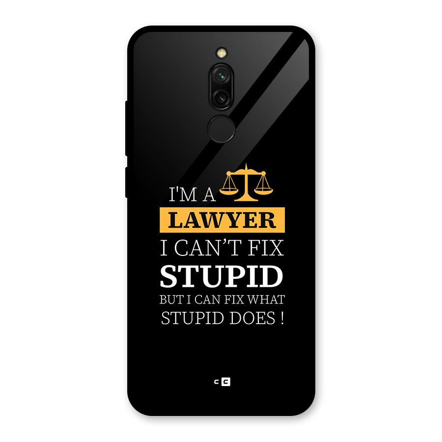 Fix Stupid Case Glass Back Case for Redmi 8