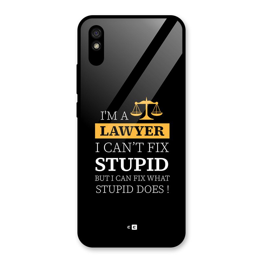 Fix Stupid Case Glass Back Case for Redmi 9i