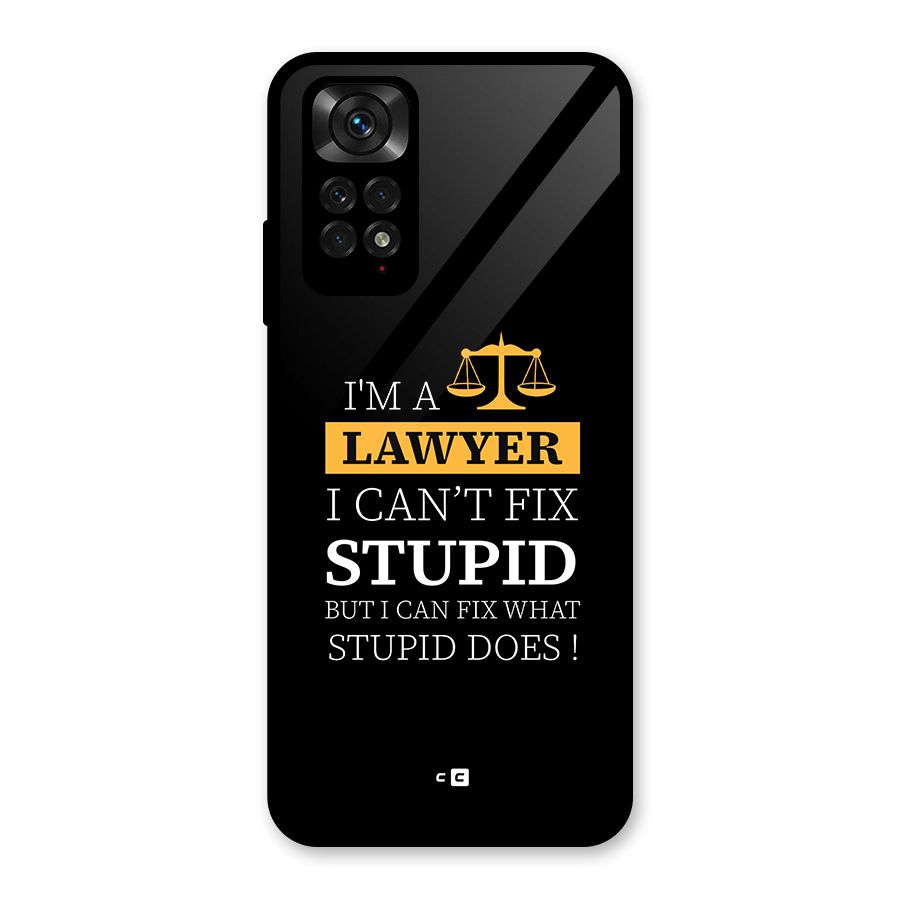 Fix Stupid Case Glass Back Case for Redmi Note 11S