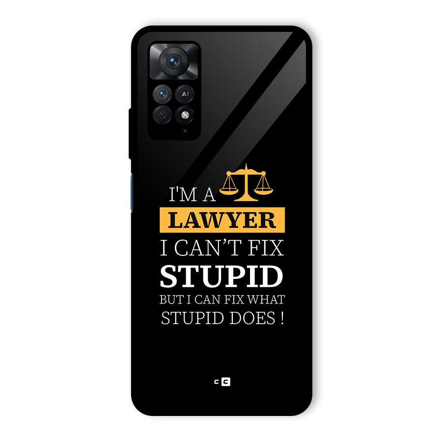 Fix Stupid Case Glass Back Case for Redmi Note 11 Pro